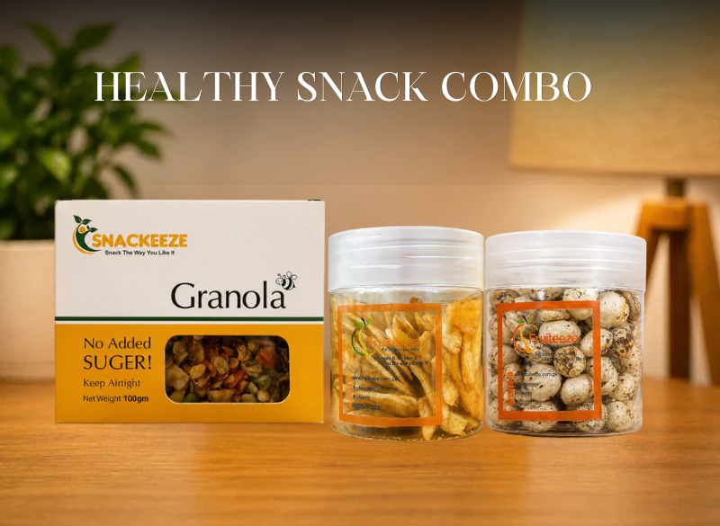 Granola Box + Fox Nuts + Banana Chips Pack Of 3