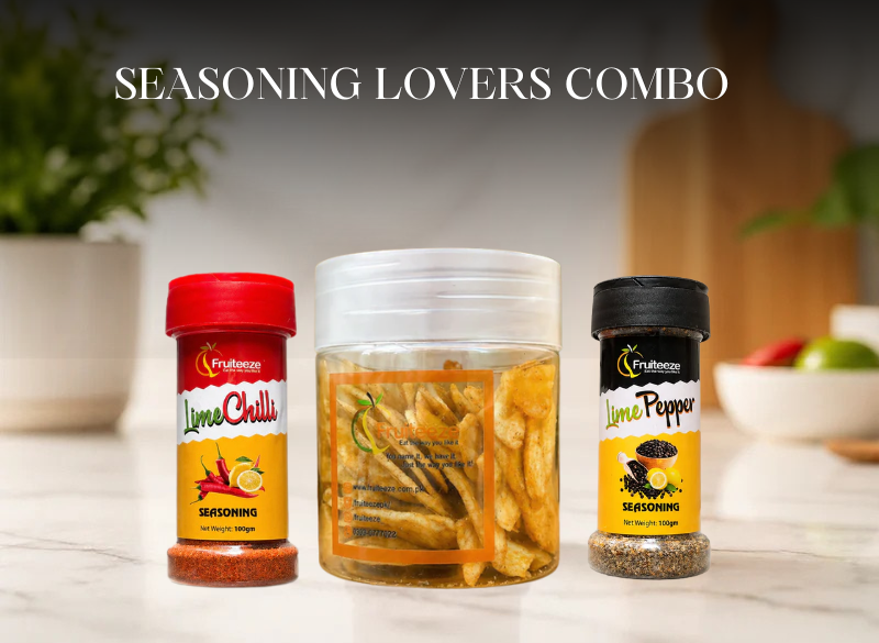 Lime Chilli + Lime Pepper + Banana Chips Pack Of 3